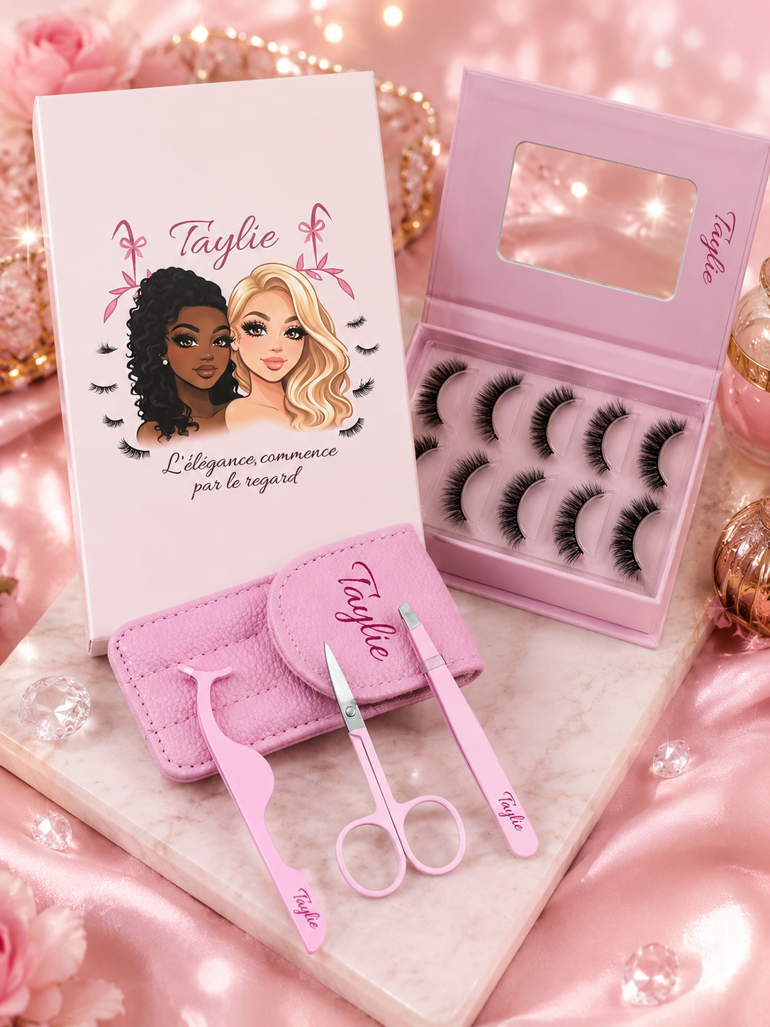 Coffret Faux Cils à Colle Taylie Paris (avec accessoires)